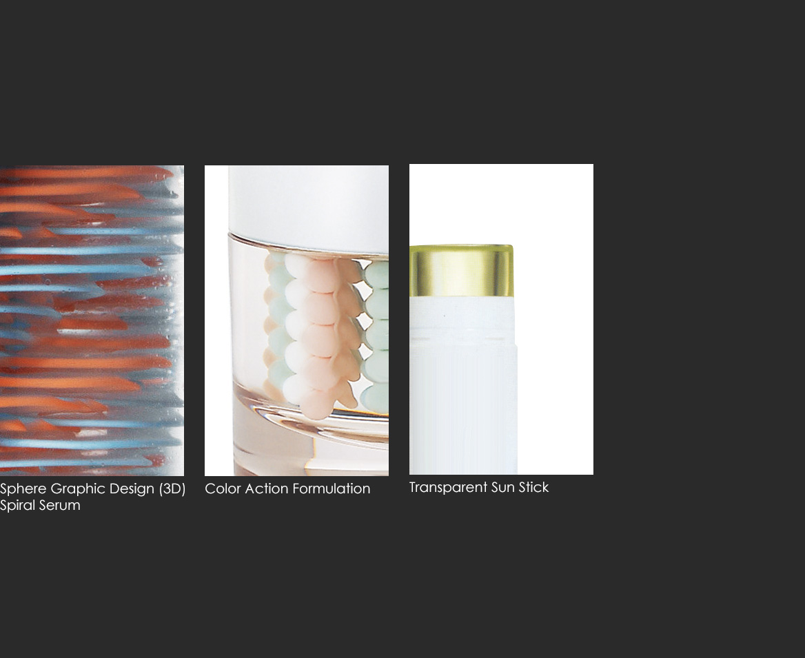 Sphere Graphic Design (3D) Spiral Serum Color Action Formulation Transparent Sun Stick