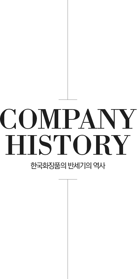 COMPANY HISTORY 한국화장품 반세기의 역사
